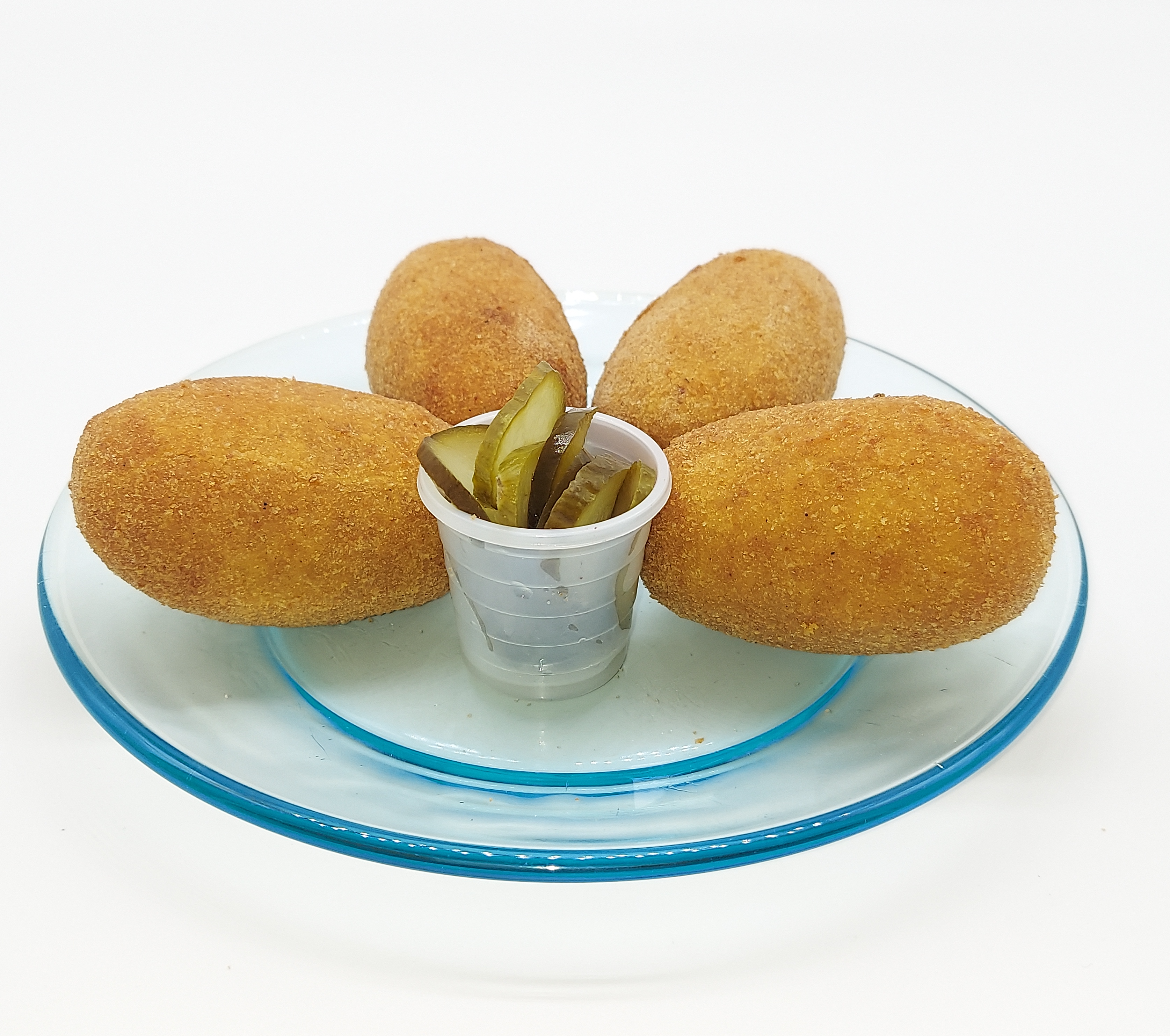 Croquetas de papa rellenas de espinaca y queso crema